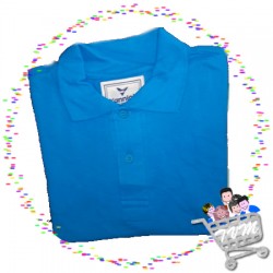 Camiseta tipo Polo Azul Agua