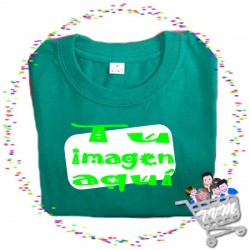 Camiseta tipo T-Shirt Verde Personalizada
